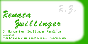 renata zwillinger business card